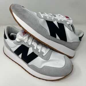 New Balance Classic 237 Mens Size 12 Sneakers Black Gray White Logo Trainers New